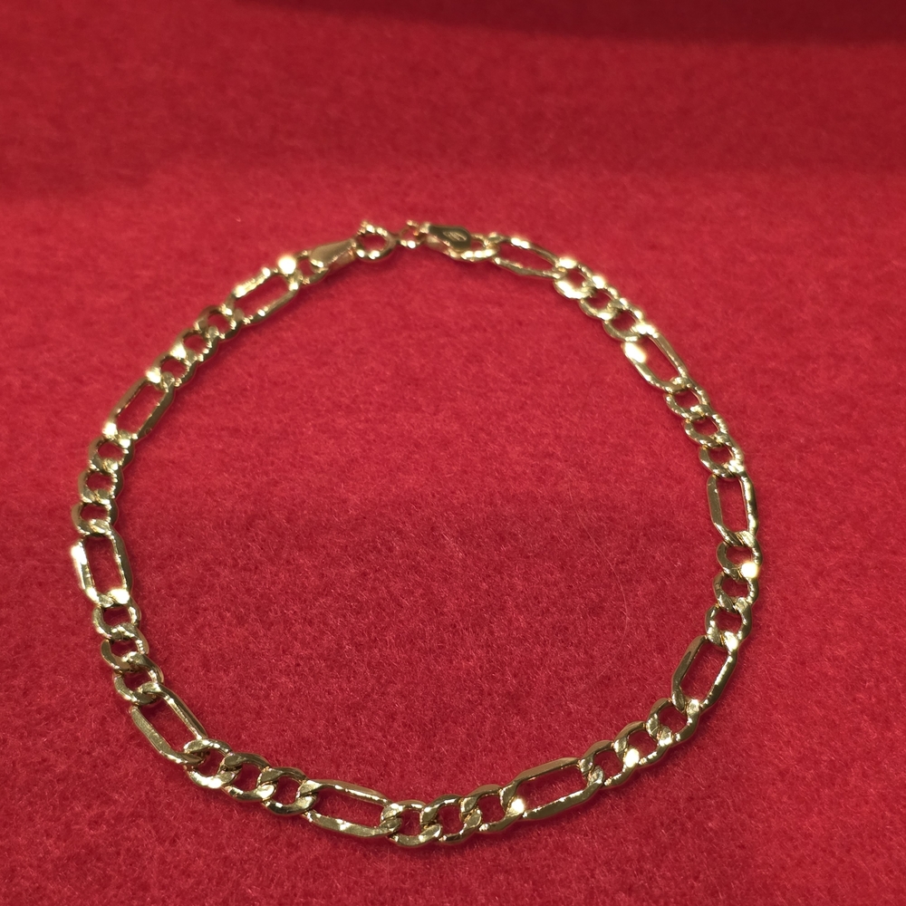 💠🔹️18K Real Gold Figaro Bracelet For Men🔹️💠